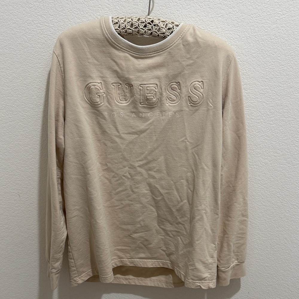 Guess Cream Long Sleeve Top